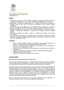 Gestión de Calidad - Comisión Chilena de Energía Nuclear