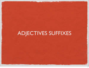 adjectives suffixes