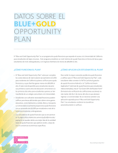 datos sobre el blue+gold opportunity plan