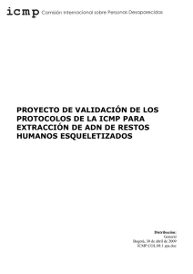 PROYECTO DE VALIDACIÓN DE LOS PROTOCOLOS DE LA ICMP
