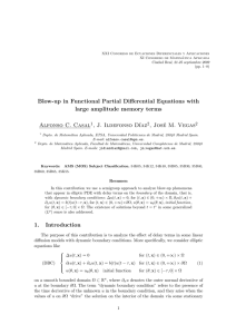 Blow-up in Functional Partial Differential Equations with large