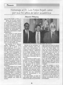 Homenaje al Dr. Luis Felipe Bojalil Jaber Eor sus 50 años de labor