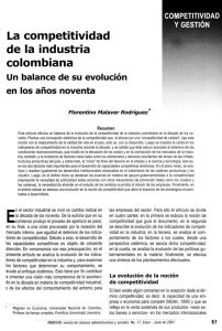 La competitividad de la industria colombiana