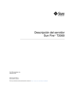 Descripción del servidor Sun Fire T2000