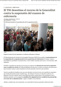 El TSJ desestima el recurso de la Generalitat contra la suspensión del