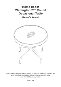 Home Depot ,, Wellington 20 Round Occasional Table