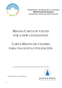 magna carta of values for a new civilization carta magna de valores