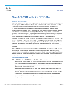 Cisco SPA232D Multi-Line DECT ATA Data Sheet (Portuguese)