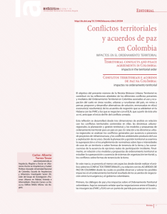 Conflictos territoriales y acuerdos de paz en Colombia