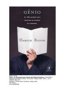 Bloom, Harold Gênio : os 100 autores mais criativos da história da