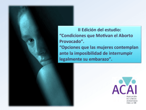 II Edición del estudio: “Condiciones que Morvan el Aborto