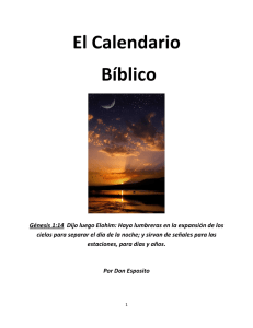 El Calendario Bíblico