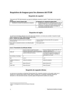 Requisitos de lenguas para los alumnos del ITAM
