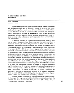 El psicoanálisis en Italia - Biblioteca Digital de APA