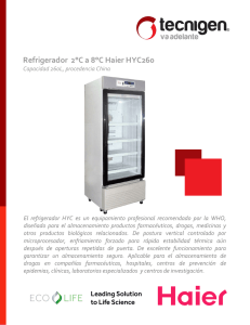 Refrigerador 2°C a 8°C Haier HYC260