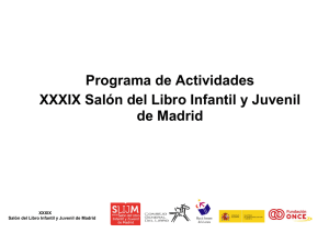 Programa de Actividades XXXIX Salón del Libro Infantil y Juvenil de