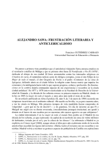 pdf Alejandro Sawa: frustración literaria y anticlericalismo