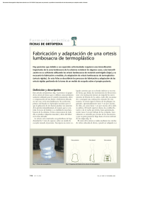 Fabricación y adaptación de una ortesis lumbosacra de termoplástico