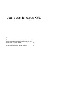 Leer y escribir datos XML