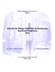 Estudio de Riesgo Potencial de Sustancias Químicas Peligrosas 2010