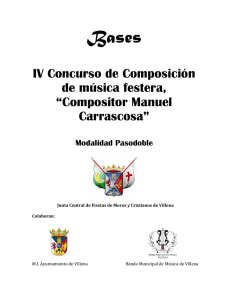 IV Concurso de Composición de música festera, “Compositor