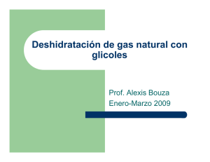 Deshidratacion de gas natural con glicoles