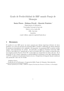 Grado de Predictibilidad de BSP usando Pasaje de