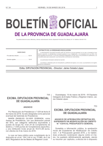 num. 34-18 de marzo 2016 - Boletín Oficial de Guadalajara