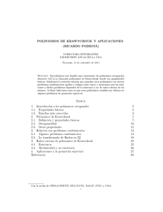 Polinomios de Krawtchouk y aplicaciones