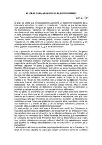 EL IDEAL CABALLERESCO EN EL ESCOCESISMO. H. F. J., 18º Si