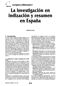 La investigación en indización y resumen en España