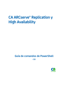Guía de comandos de PowerShell de CA ARCserve Replication y