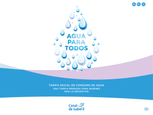 tarifa social de consumo de agua