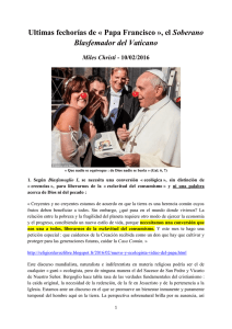 Ultimas fechorías de « Papa Francisco », el