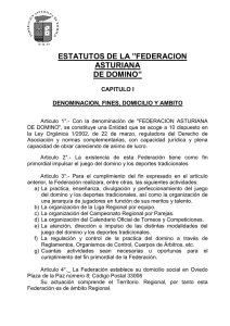 estatutos de la - Federación Asturiana de Dominó
