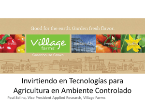 Invirtiendo en Tecnologías para Agricultura en Ambiente Controlado