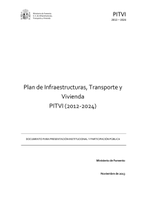 Plan de Infraestructuras, Transporte y Vivienda PITVI