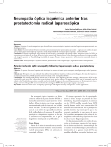 Neuropatía óptica isquémica anterior tras prostatectomía radical