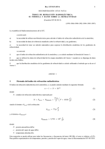 P.453-6 - Índice de refracción radioeléctrica: su fórmula y datos