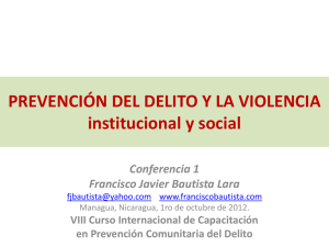 PREVENCION DEL DELITO Y LA VIOLENCIA institucional y social
