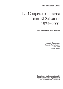 La Cooperación sueca con El Salvador 1979–2001