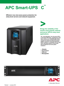APC Smart-UPS™ C Display