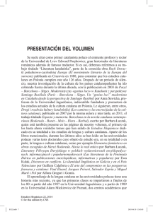 presentación del volumen - Estudios Hispánicos