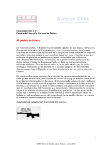 Al pueblo boliviano Comunicado Nro 4 del Ejército