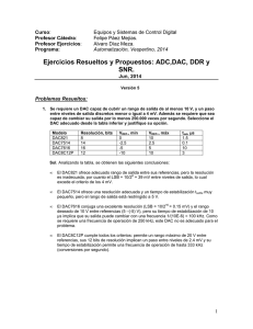 Ejercicios Resueltos y Propuestos: ADC,DAC, DDR y SNR.
