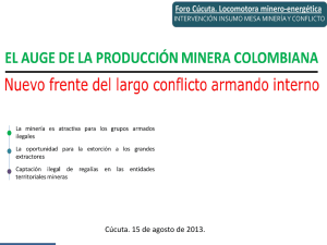 Minería y Conflicto - DNP Departamento Nacional de Planeación