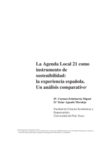 La Agenda Local 21 como instrumento de sostenibilidad