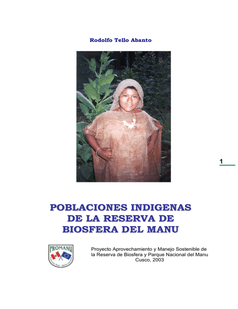 POBLACIONES INDIGENAS DE LA RESERVA DE BIOSFERA DEL