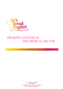 Información curso- Speaking English in the Medical Sector