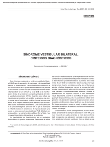 síndrome vestibular bilateral. criterios diagnósticos